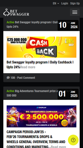 BetSwagger Casino Mobile Promotions