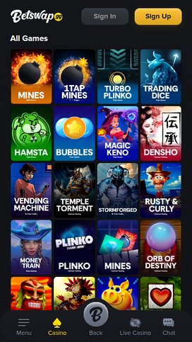 Betswap.gg Casino Mobile Games