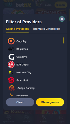 Bettilt Casino Mobile Game Developers