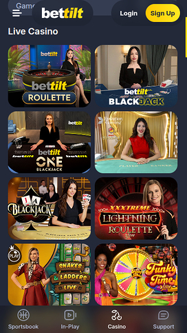 Bettilt Casino Mobile Live Dealer