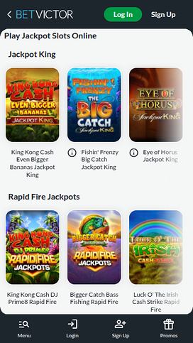 BetVictor Casino Mobile Jackpot