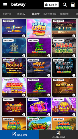 Betway Casino Mobile Jackpot