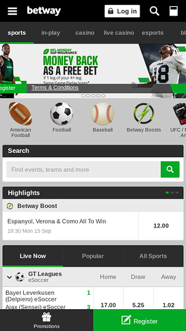 Betway Casino Mobile Sports