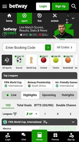 Deportes móviles de Betway Casino