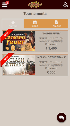 Big Azart Casino Mobile Tournaments