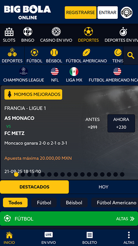 Big Bola Casino Mobile Sports