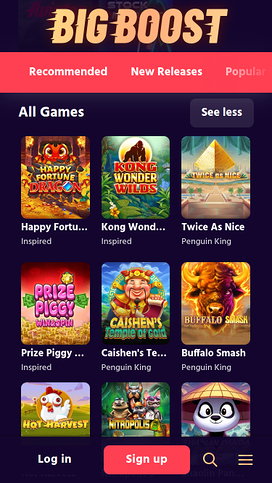 Big Boost Casino Mobile Games