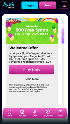 Big Win Vegas Casino Mobile Promotions