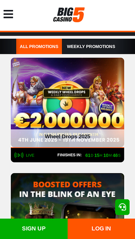 Big5Casino Mobile Promotions