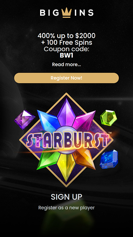 BigWins Mobile Homepage