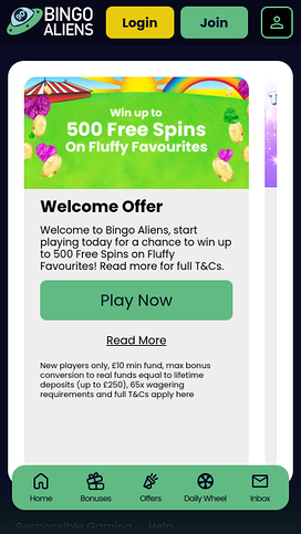 Bingo Aliens Casino Mobile Promotions