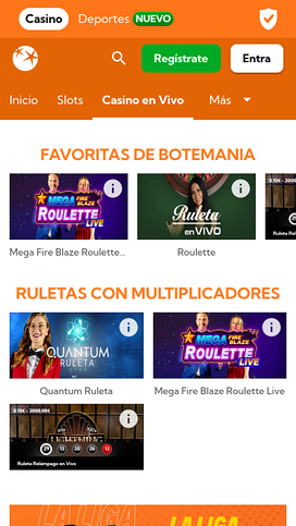 Bingo Botemania Casino Mobile Live Dealer