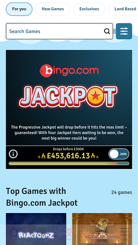 Bingo.com Casino Mobile Jackpot