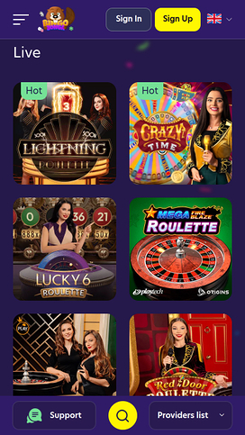 BingoBonga Casino Mobile Live Dealer