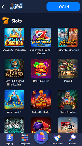 Bison Casino Mobile Games