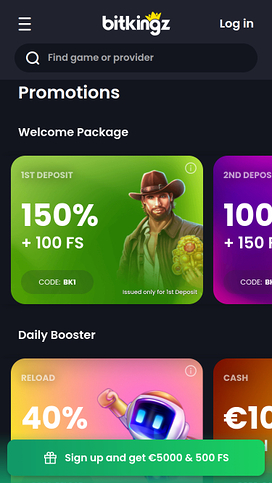 Bitkingz Casino Mobile Promotions