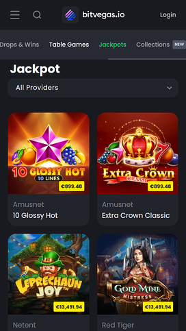 BitVegas Casino Mobile Jackpot