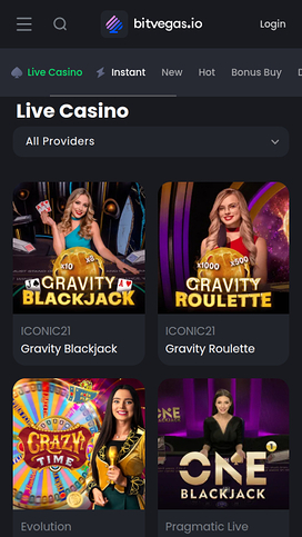 BitVegas Casino Mobile Live Dealer