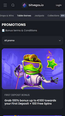 BitVegas Casino Mobile Promotions