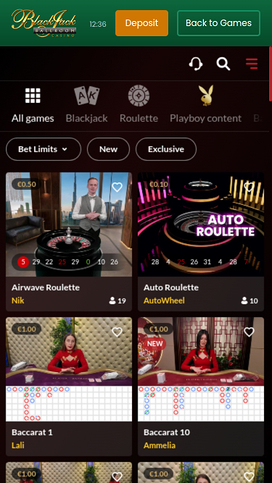 Blackjack Ballroom Mobile Live Dealer