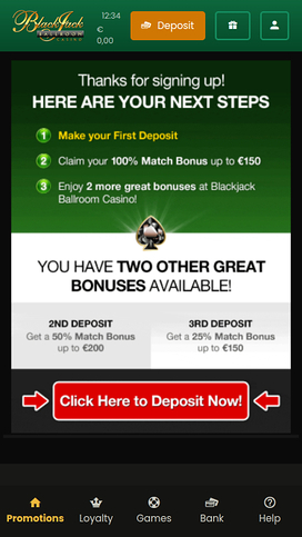 Blackjack Ballroom Mobile Promotions