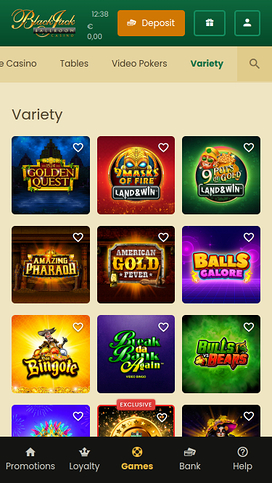 Blackjack Ballroom Mobile Variety