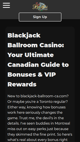 Blackjack Ballroom Mobile VIP Program
