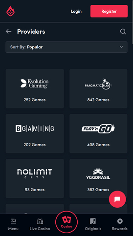 Blaze Casino Mobile Game Developers