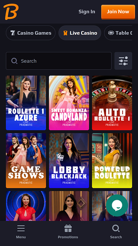 BlazeSpins Casino Mobile Live Dealer