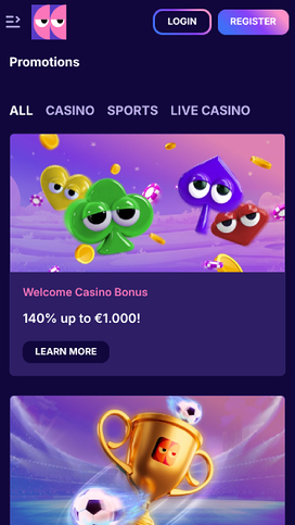 Promotions screenshot of BlindLuck Casino for Mobile