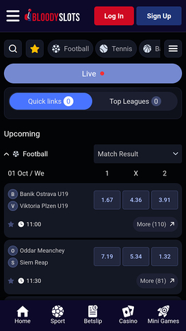 BloodySlots Casino Mobile Sports