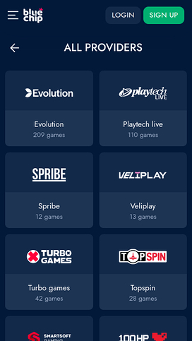 BlueChip Casino Mobile Game Developers