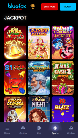 Blue Fox Casino Mobile Jackpot