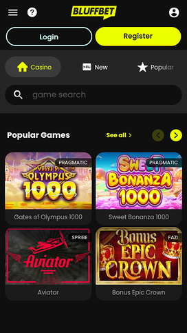 BluffBet Casino Mobile Games