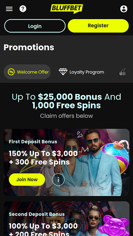 BluffBet Casino Mobile Promotions