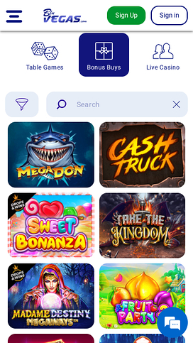 BluVegas Casino Mobile Bonus Buy