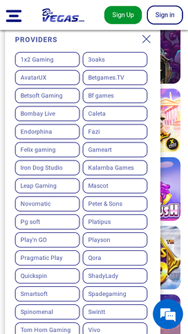 BluVegas Casino Mobile Game Developers