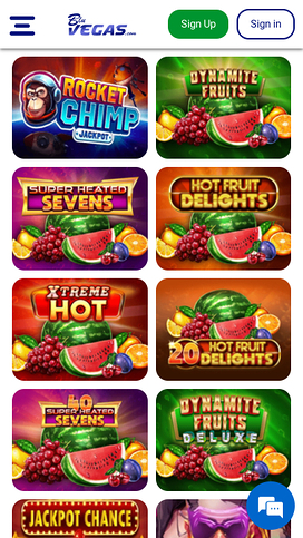 BluVegas Casino Mobile Jackpot