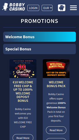 Bobby Casino Mobile Promotions