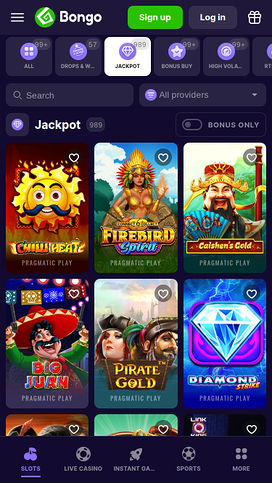 Bongo Casino Mobile Jackpot