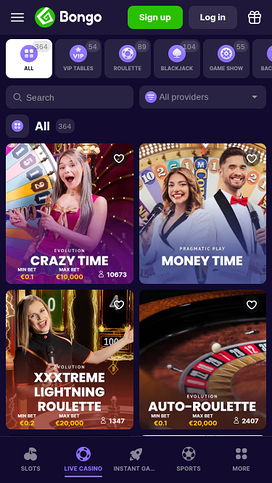 Bongo Casino Mobile Live Dealer