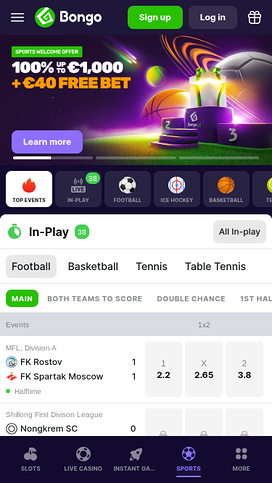 Bongo Casino Mobile Sports