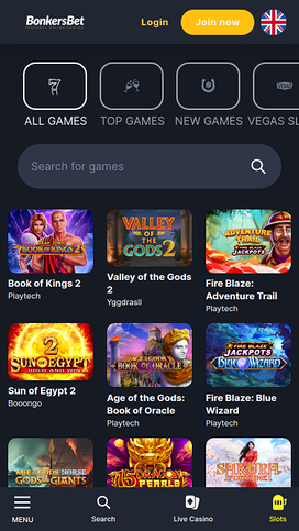 BonkersBet Casino Mobile Games