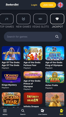 BonkersBet Casino Mobile Jackpot