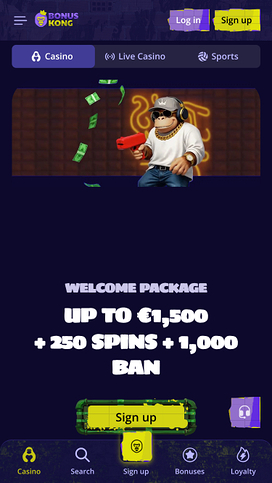 BonusKong Casino Homepage