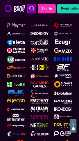Desarrolladores de juegos móviles de Booi Casino