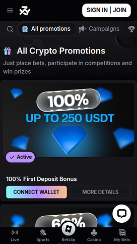 Promotions screenshot of Bookmaker for Mobile