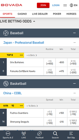 Bovada Casino Mobile Sports