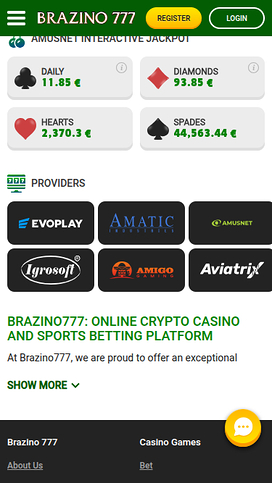 Brazino777 Casino Mobile Game Developers
