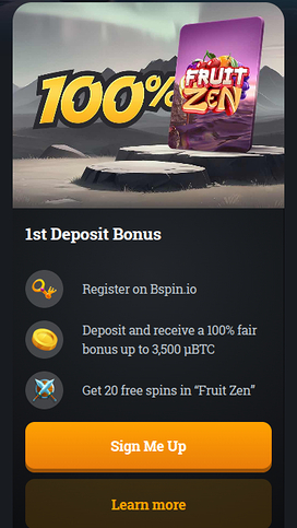 Promociones móviles de Bspin.io Casino